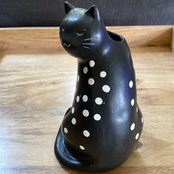 INDIGO | black cat vase - Picture 1 of 4